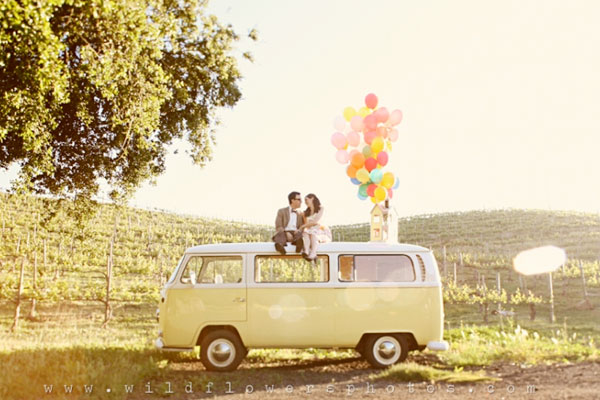 up disney themed engagement photos