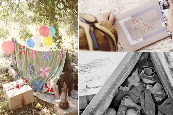 up disney themed engagement photos