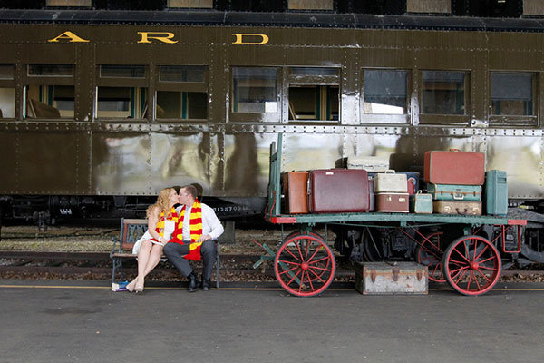 harry potter hogwarts express engagement photos