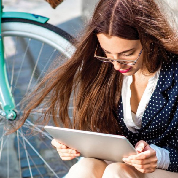 Woman on computer