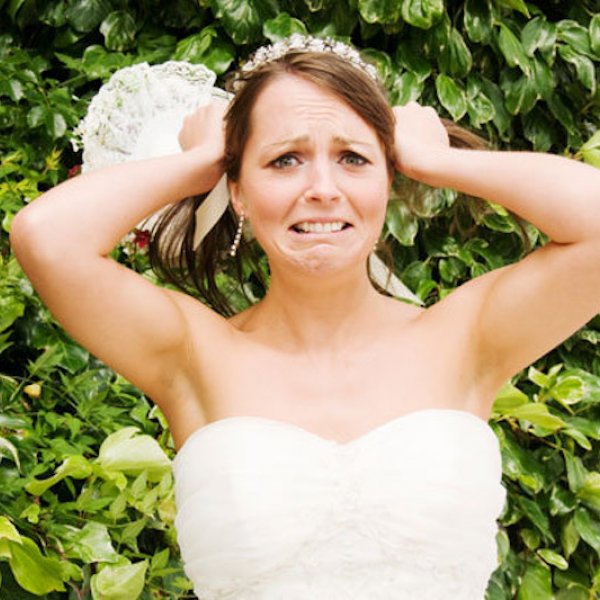 Stressed bride