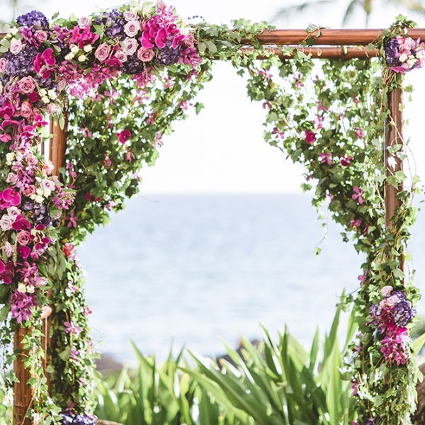 tropical wedding ceremony structure